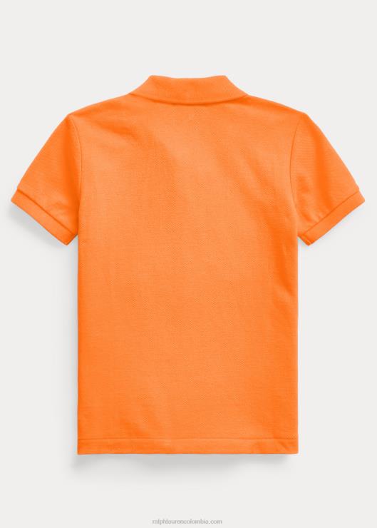el icónico polo de malla niños recurso naranja Ralph Lauren 2XR2V5698