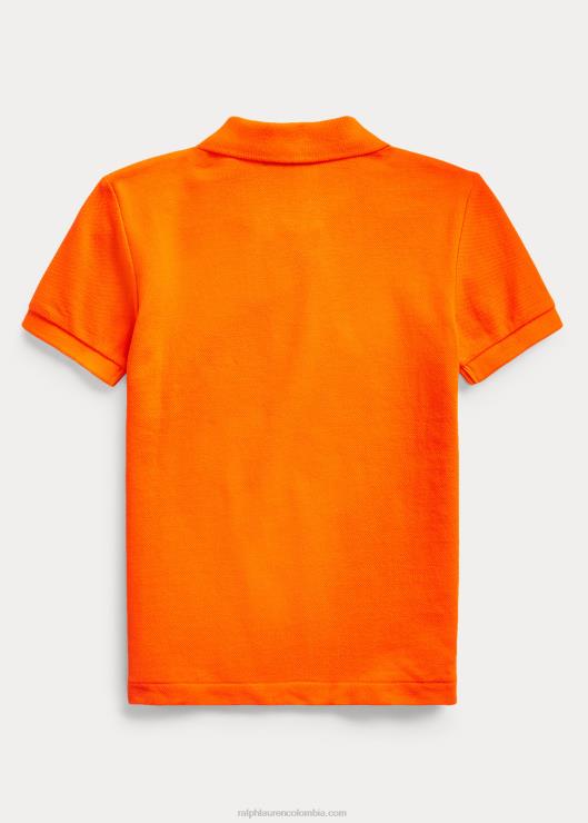 el icónico polo de malla niños vela naranja Ralph Lauren 2XR2V5670