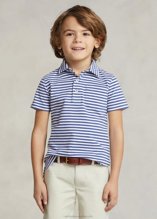 playera tipo polo a rayas niños azul marino real/blanco Ralph Lauren 2XR2V5628