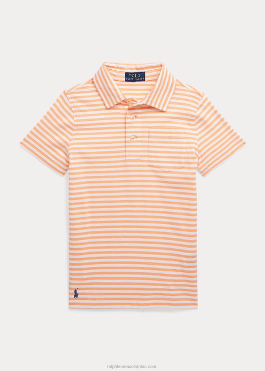 playera tipo polo a rayas niños naranja claro/blanco Ralph Lauren 2XR2V5629