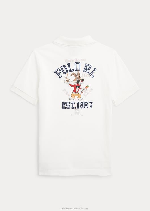 playera tipo polo de malla de algodón con diseño de año nuevo lunar niños nevis Ralph Lauren 2XR2V6438