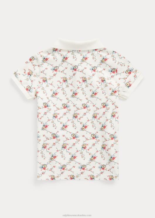 playera tipo polo de malla elástica floral niños marta floral Ralph Lauren 2XR2V7376