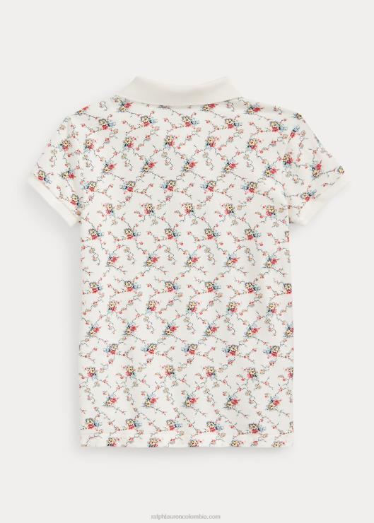 playera tipo polo de malla elástica floral niños marta floral Ralph Lauren 2XR2V7536