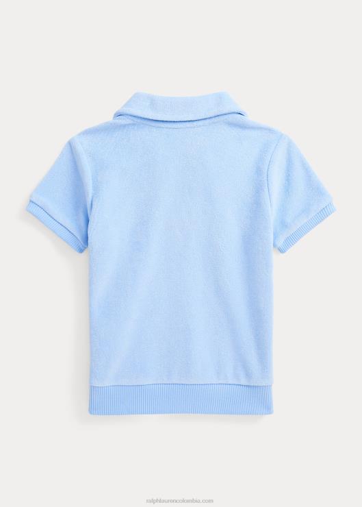 playera tipo polo de manga corta niños bebe azul Ralph Lauren 2XR2V6835