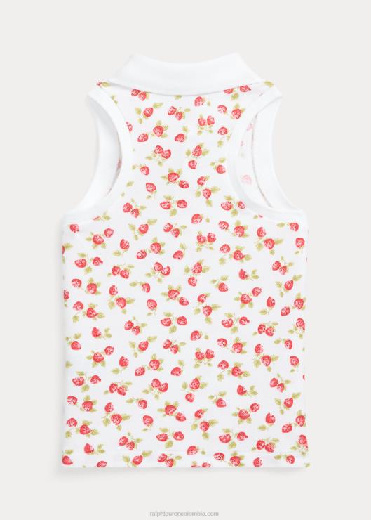 playera tipo polo sin mangas con diseño de fresas niños impresión de fresa Ralph Lauren 2XR2V6821