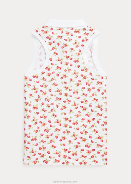 playera tipo polo sin mangas con diseño de fresas niños impresión de fresa Ralph Lauren 2XR2V7077