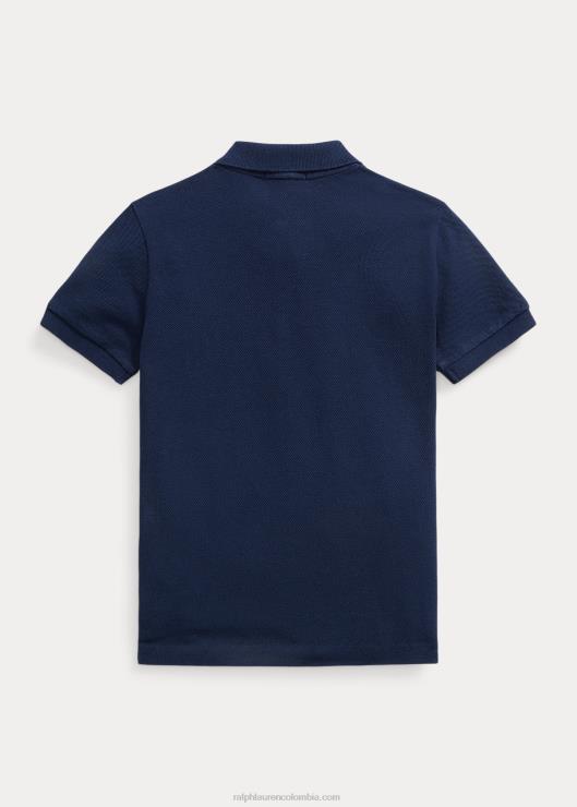polo de malla de algodón con logo niños marina de crucero Ralph Lauren 2XR2V6496