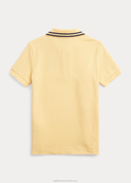polo de malla de algodón con osito niños maíz amarillo Ralph Lauren 2XR2V6460