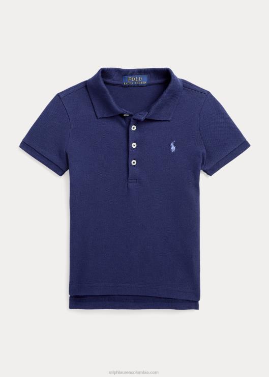 polo de malla de algodón elástico niños Armada Ralph Lauren 2XR2V9936