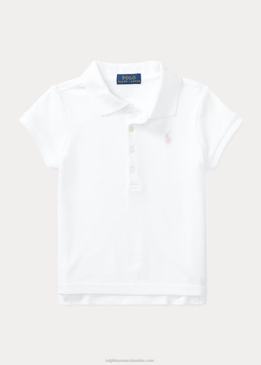polo de malla de algodón elástico niños blanco Ralph Lauren 2XR2V6786