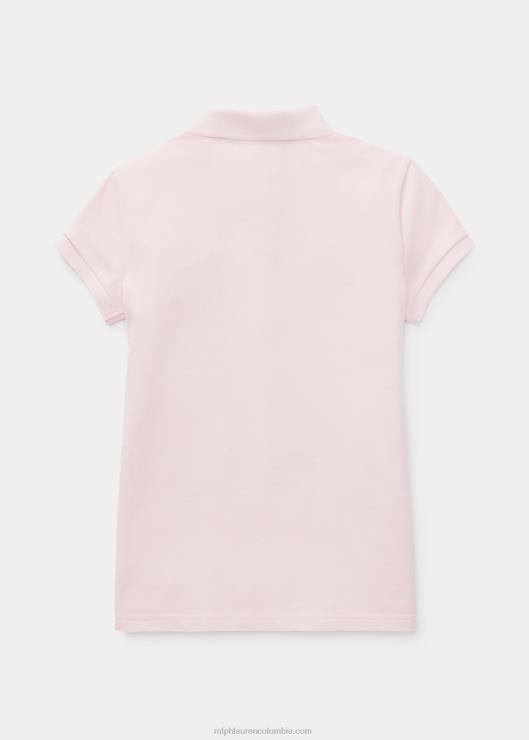 polo de malla de algodón elástico niños bristol rosa Ralph Lauren 2XR2V6784