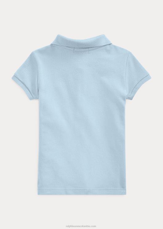 polo de malla de algodón elástico niños oficina azul Ralph Lauren 2XR2V6787