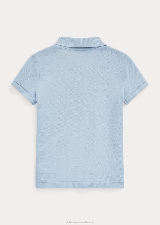 polo de malla de algodón floral niños finca azul Ralph Lauren 2XR2V6846