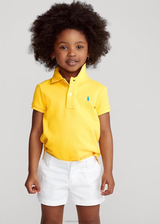 polo de malla de algodón niños aleta amarilla Ralph Lauren 2XR2V6746