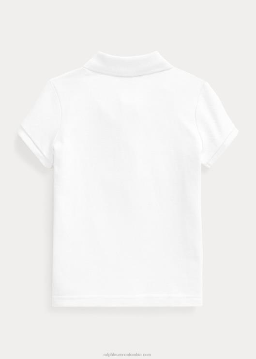 polo de malla de algodón niños blanco Ralph Lauren 2XR2V6751
