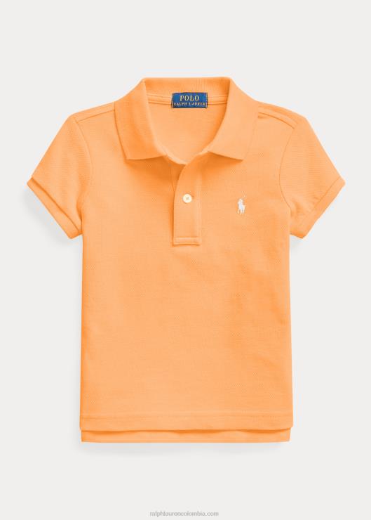 polo de malla de algodón niños clave oeste naranja Ralph Lauren 2XR2V6762