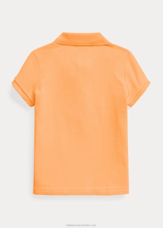 polo de malla de algodón niños clave oeste naranja Ralph Lauren 2XR2V6762