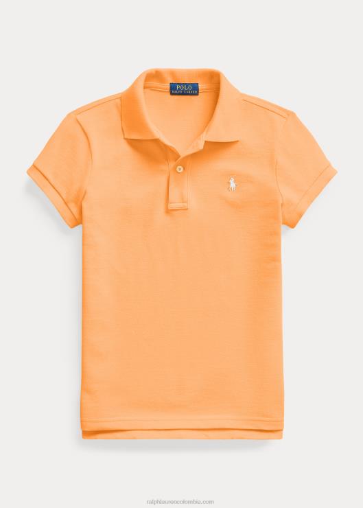 polo de malla de algodón niños clave oeste naranja Ralph Lauren 2XR2V7001