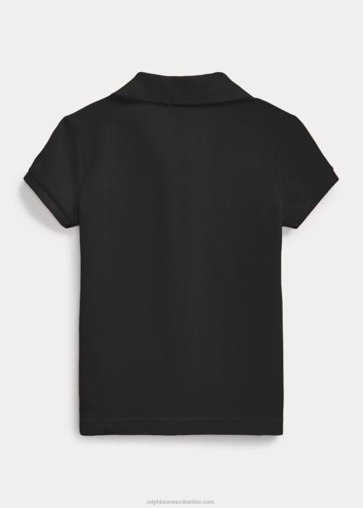 polo de malla de algodón niños negro Ralph Lauren 2XR2V6736