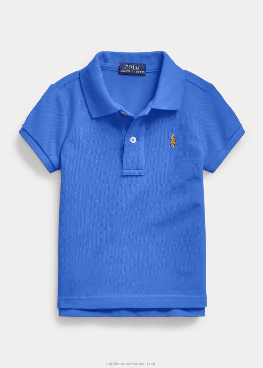 polo de malla de algodón niños nuevo iris azul Ralph Lauren 2XR2V6760