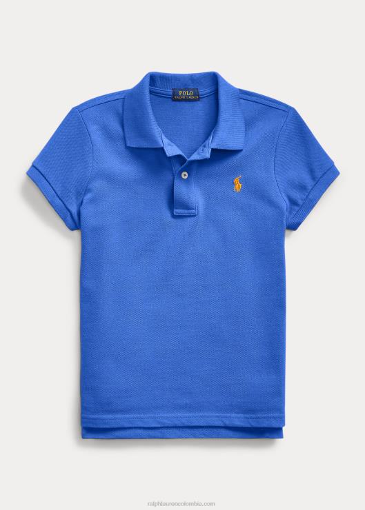 polo de malla de algodón niños nuevo iris azul Ralph Lauren 2XR2V7004