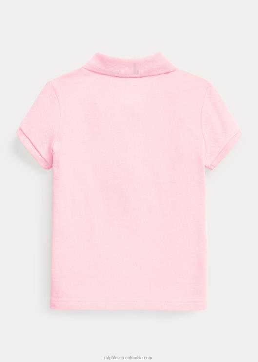 polo de malla de algodón niños rosa carmelo Ralph Lauren 2XR2V6743