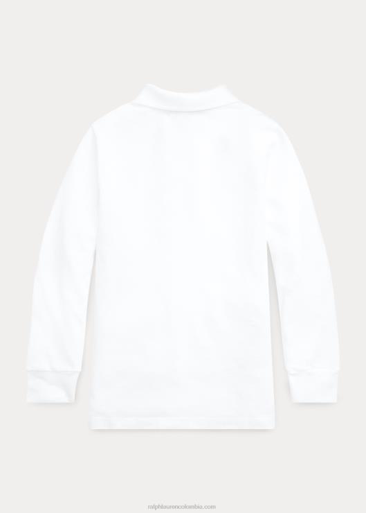 polo uniforme de manga larga niños blanco Ralph Lauren 2XR2V5853
