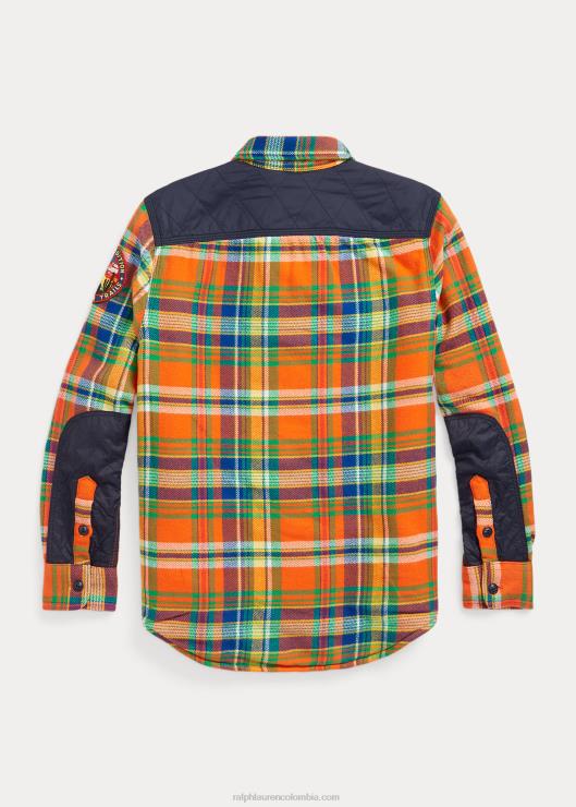 camisa de franela a cuadros con forro polar niños multicolor naranja/real Ralph Lauren 2XR2V6678