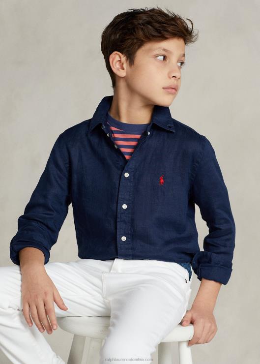 camisa de lino niños Marina de Newport Ralph Lauren 2XR2V5639