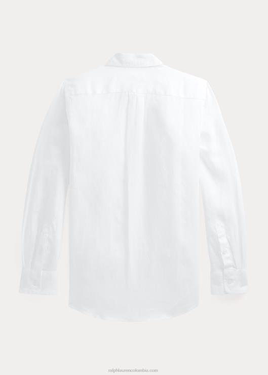 camisa de lino niños blanco Ralph Lauren 2XR2V5640