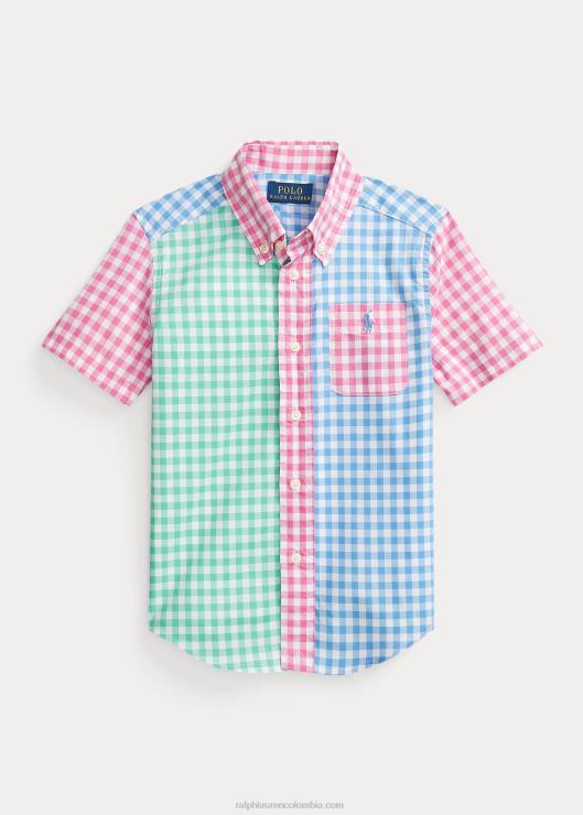 camisa divertida de popelina de manga corta niños camiseta divertida Ralph Lauren 2XR2V6418