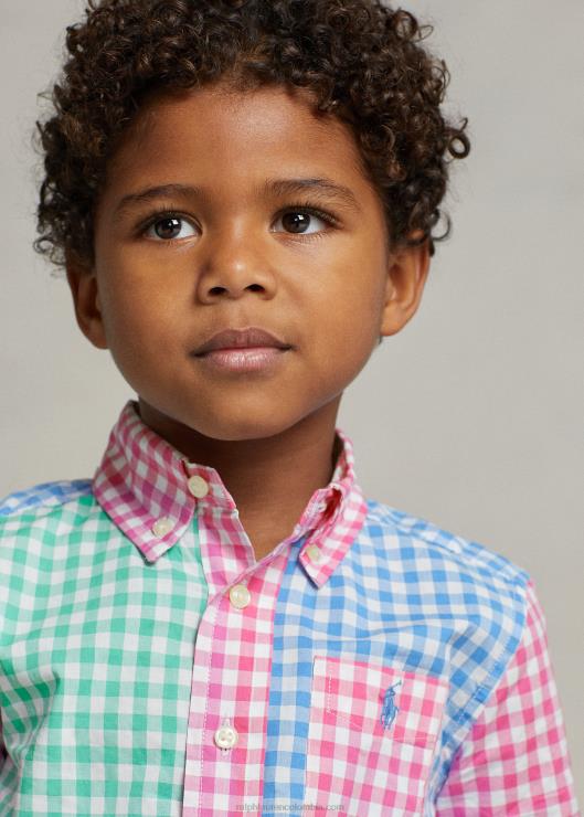 camisa divertida de popelina de manga corta niños camiseta divertida Ralph Lauren 2XR2V6418