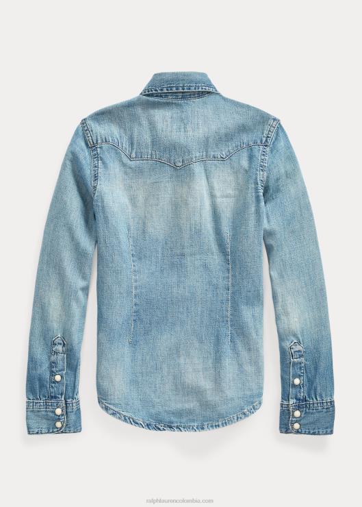 camisa vaquera de algodón niños azul Ralph Lauren 2XR2V7205