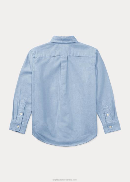 la icónica camisa oxford niños azul Ralph Lauren 2XR2V5709