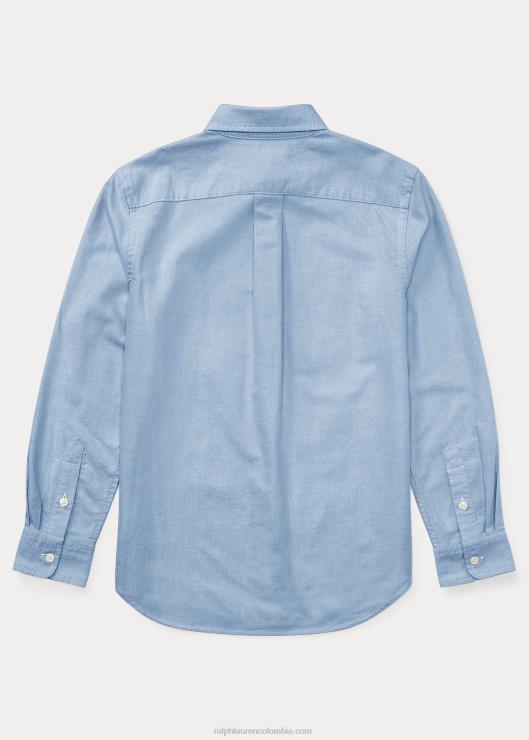 la icónica camisa oxford niños azul Ralph Lauren 2XR2V6068
