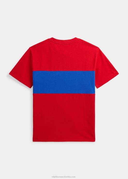 camiseta con bolsillo de malla de algodón niños rl 2000 rojo multi Ralph Lauren 2XR2V6155