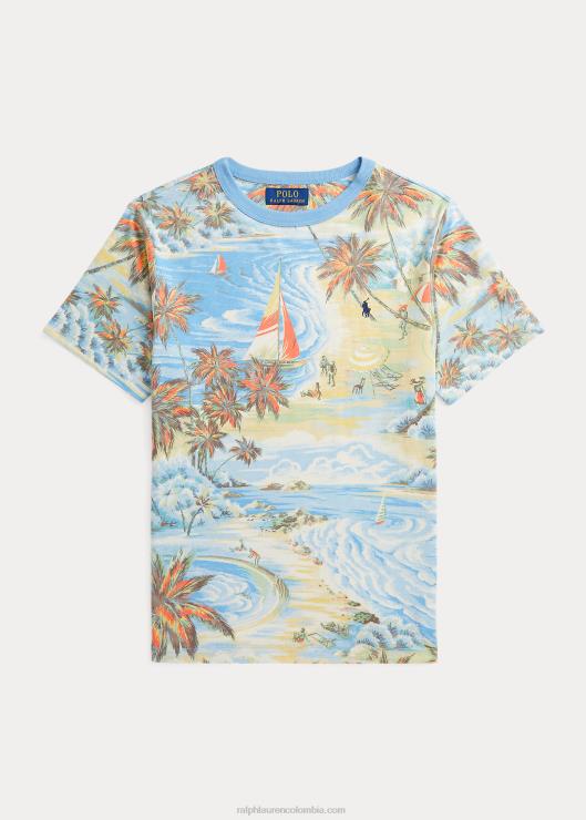 camiseta con estampado tropical niños bazar de la playa hawaiana Ralph Lauren 2XR2V6096
