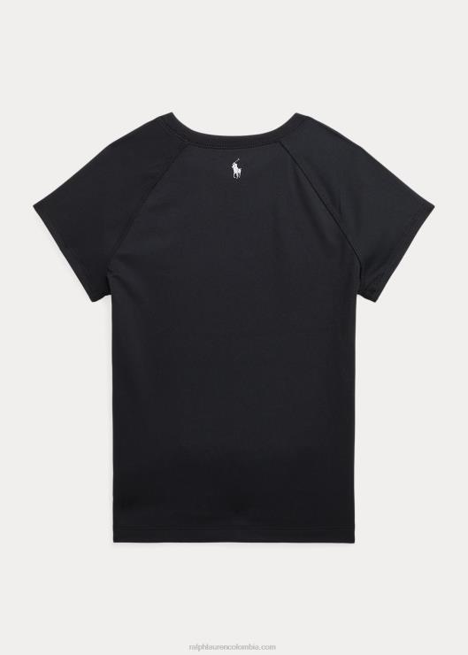 camiseta de jersey elástico niños negro Ralph Lauren 2XR2V7602