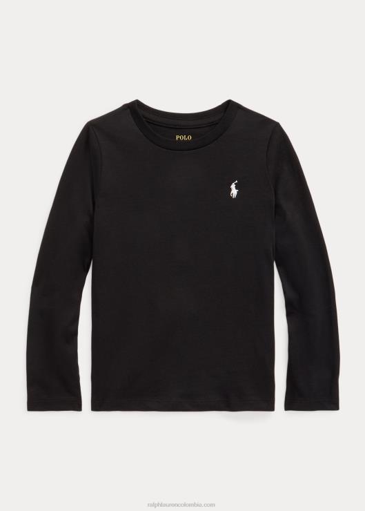 camiseta de punto de algodón niños negro Ralph Lauren 2XR2V6900
