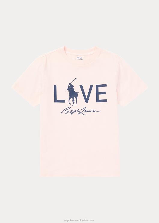 camiseta rosa pony live love niñosRalph Lauren 2XR2V6304
