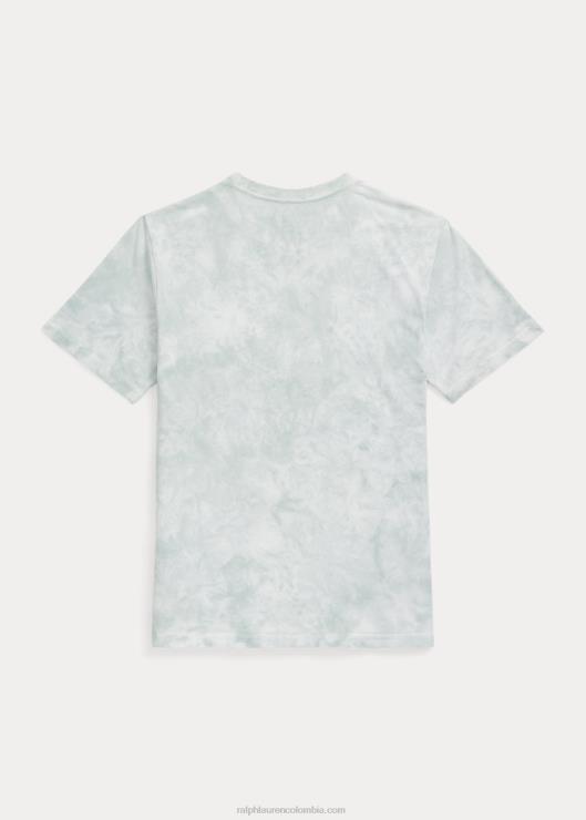 playera con bolsillo de jersey de algodón lavado niños menta descolorida Ralph Lauren 2XR2V6082