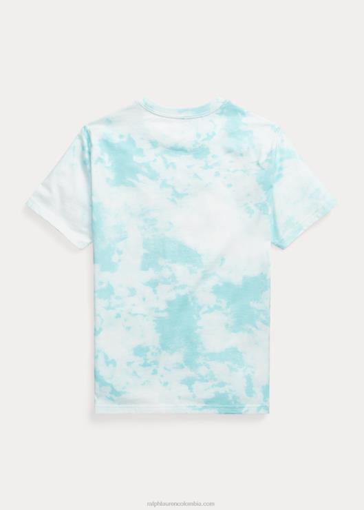 playera con estampado de teñido anudado niños agua de la isla Ralph Lauren 2XR2V6092
