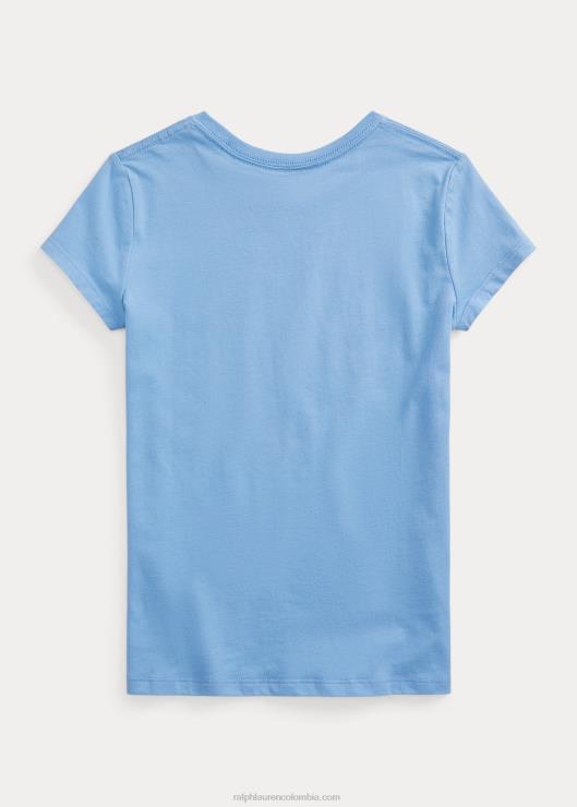 playera de jersey de algodón con logo niños puerto isla azul Ralph Lauren 2XR2V7528