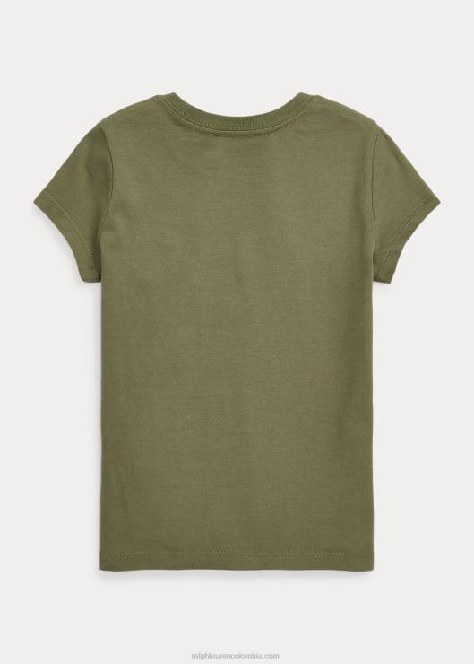 playera de jersey de algodón con logo niños salvia oscura Ralph Lauren 2XR2V6854