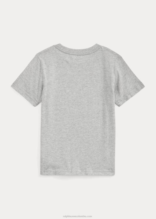 playera de jersey de algodón con logo niños y sobre brezo Ralph Lauren 2XR2V5768