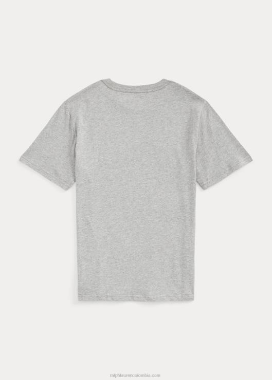 playera de jersey de algodón con logo niños y sobre brezo Ralph Lauren 2XR2V9837