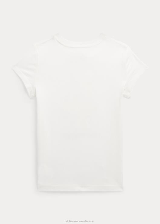playera de jersey de algodón con osito de polo niños nevis Ralph Lauren 2XR2V6804