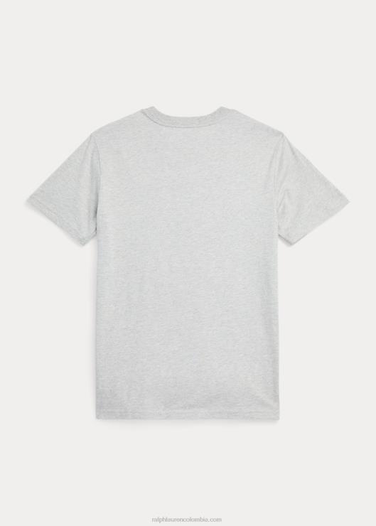 playera de jersey de algodón con osito de polo niños y sobre brezo Ralph Lauren 2XR2V6261