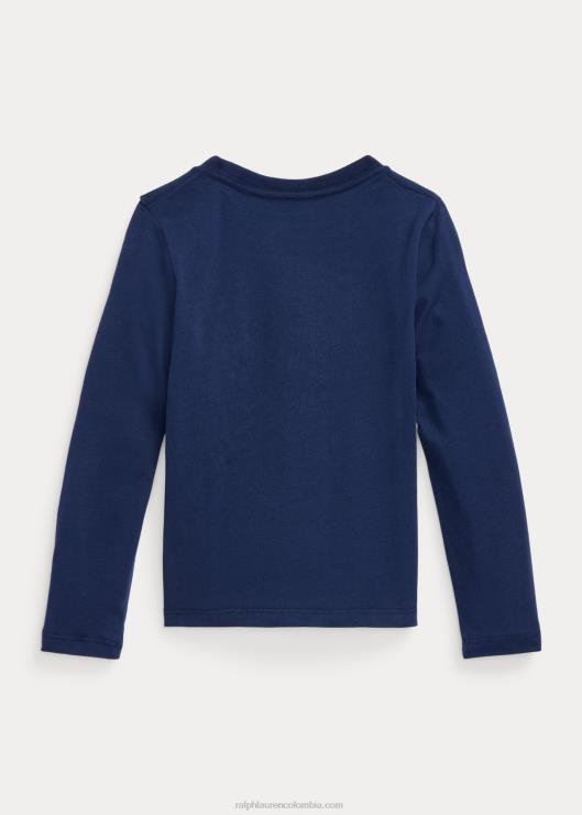 playera de manga larga de jersey de algodón niños Marina de Newport Ralph Lauren 2XR2V6895