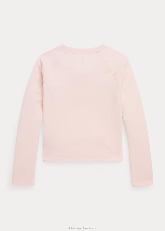 playera de manga larga de jersey elástico niños rosa acacia Ralph Lauren 2XR2V7452